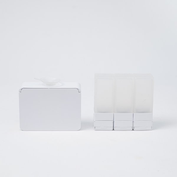 Suzzi Travel Kit Gift Box (70ml Travel Bottle x 3 + Soap Bar Container x 1) - White